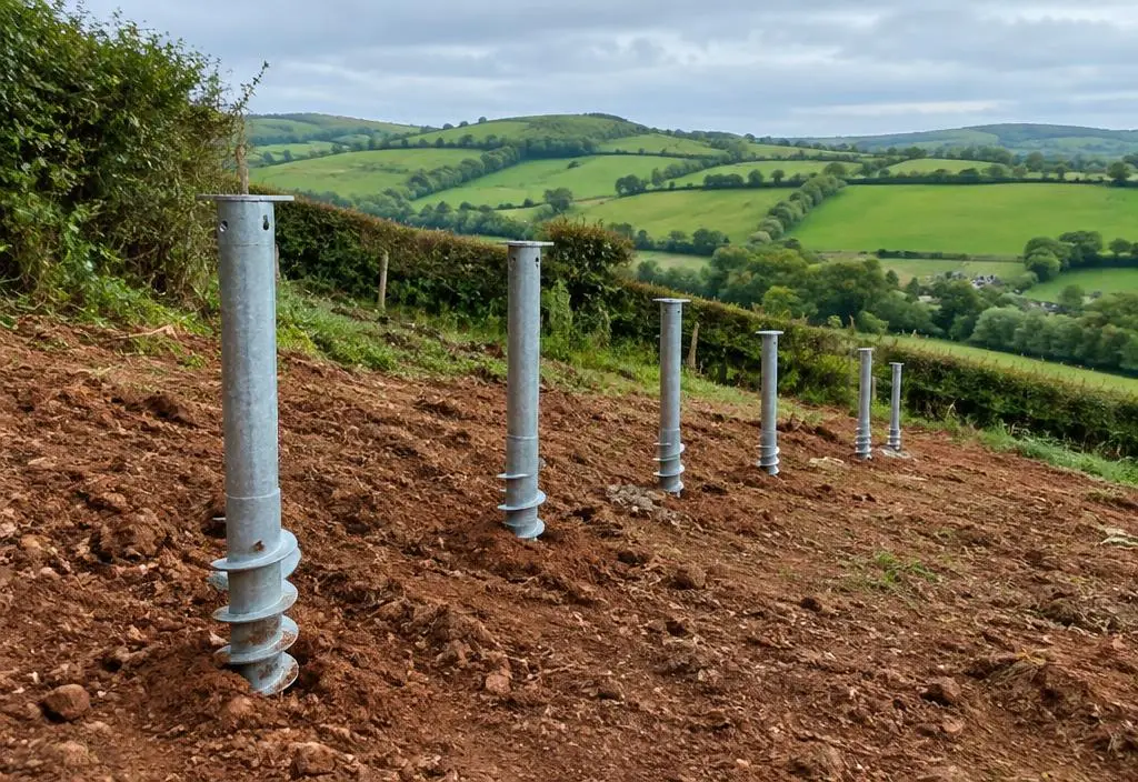 Ground screw project in Devon