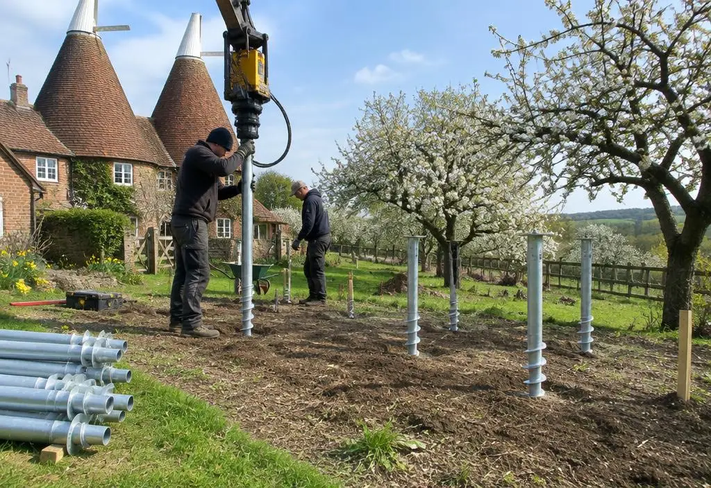 Ground screw project in Kent